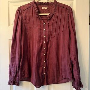 Faherty Women's Mauve Button-Up Top